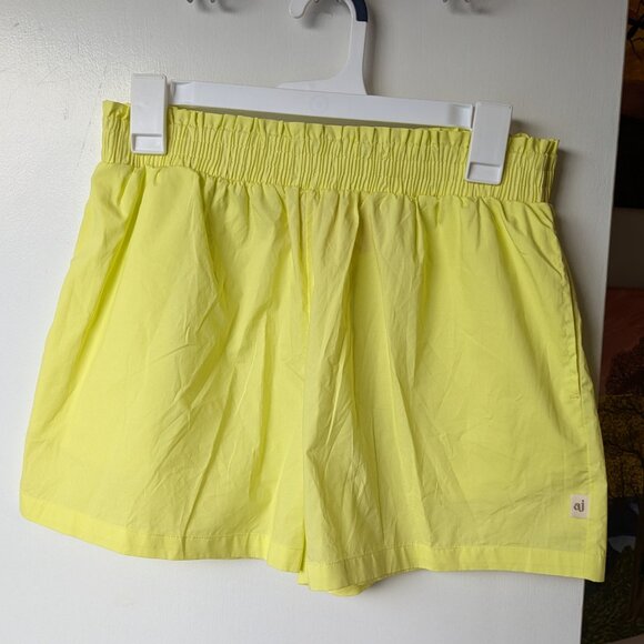 Araminta James Pants - Araminta James Limoncello Yellow Cotton Lightweight Shorts Size Large